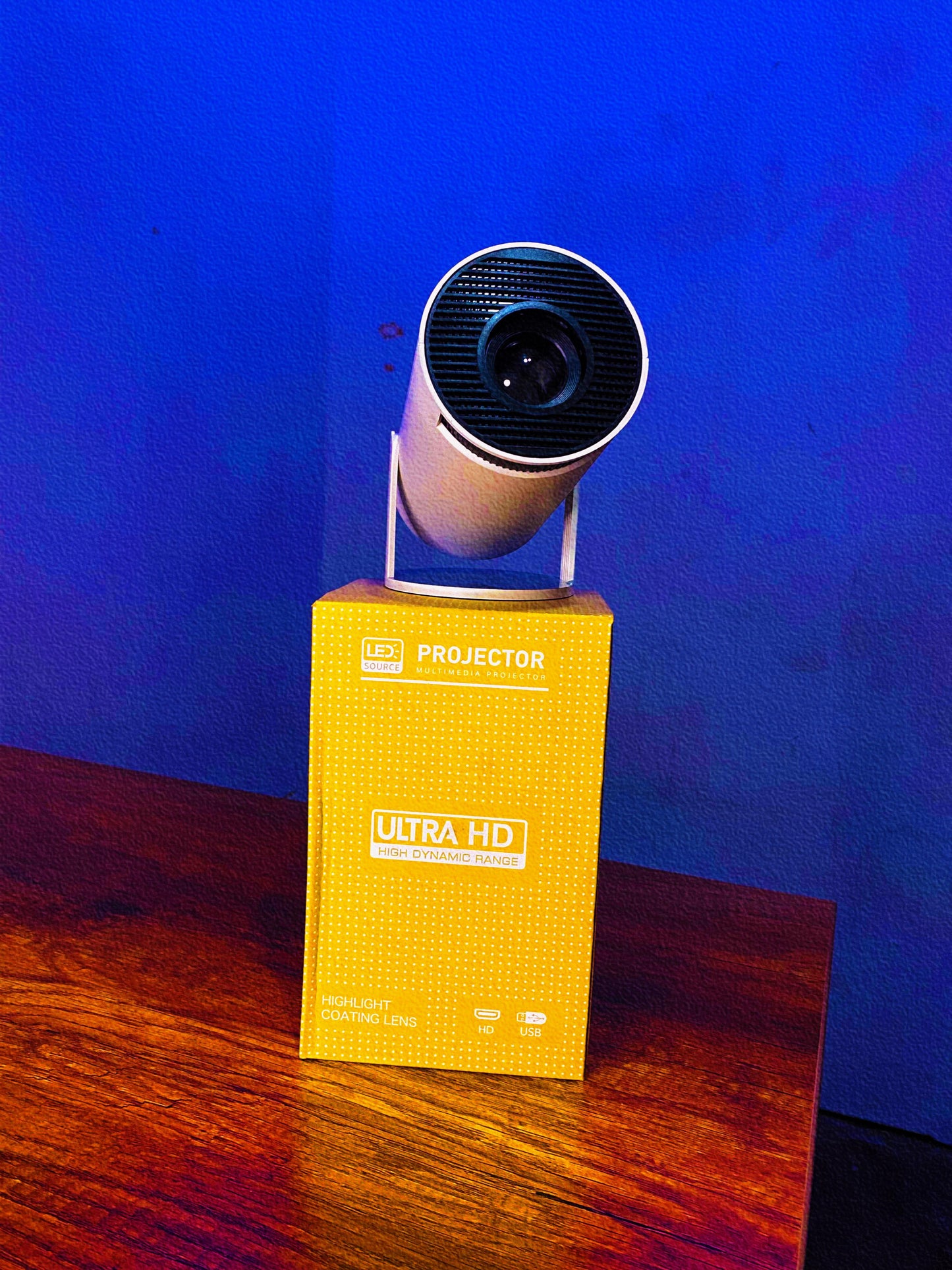 Proyector HY300, con ANDROID 12, USB, WI-FI, HDMI 1080P