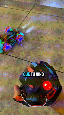 CARRO CON GUANTES DE DETECCION CINETICA Y CONTROL REMOTO